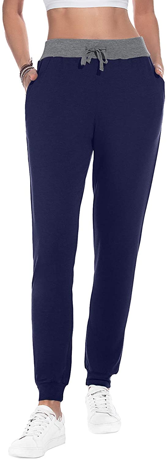 JuneFish Women Joggers Cozy Sweatpants Tapered Active Yoga Lounge Track Pants with Pockets