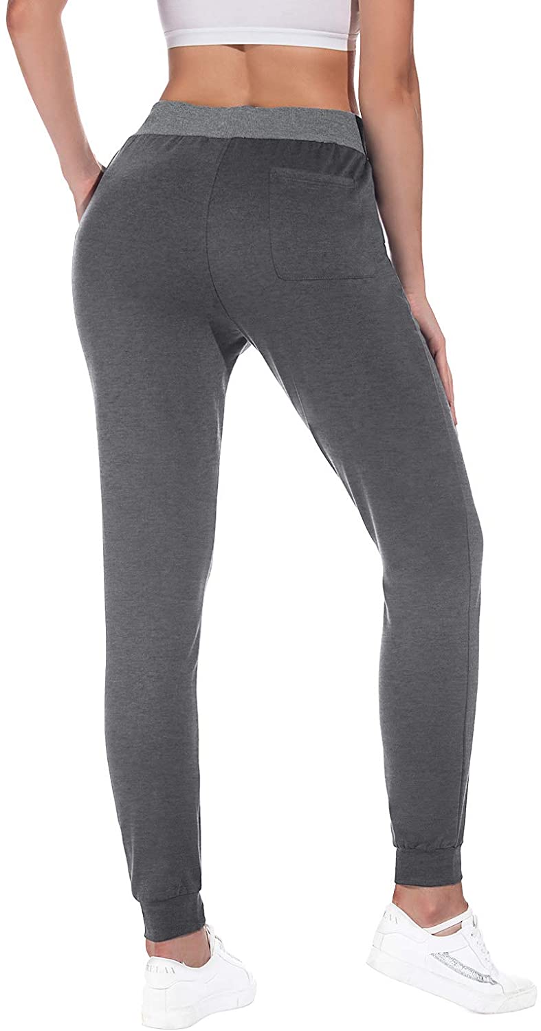 JuneFish Women Joggers Cozy Sweatpants Tapered Active Yoga Lounge Track Pants with Pockets