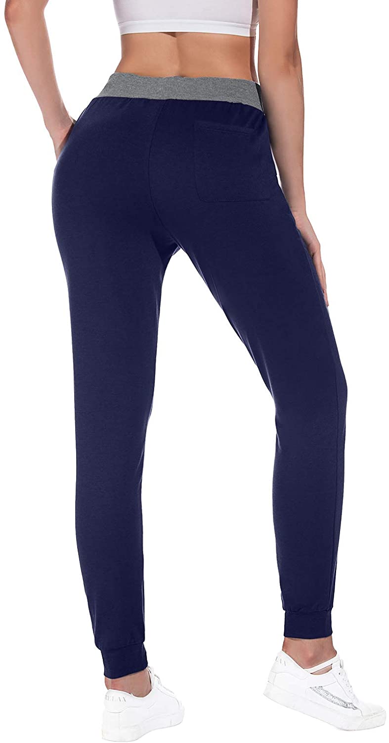 JuneFish Women Joggers Cozy Sweatpants Tapered Active Yoga Lounge Track Pants with Pockets