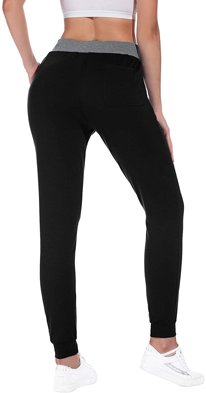 JuneFish Women Joggers Cozy Sweatpants Tapered Active Yoga Lounge Track Pants with Pockets