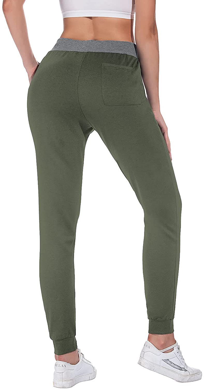 JuneFish Women Joggers Cozy Sweatpants Tapered Active Yoga Lounge Track Pants with Pockets